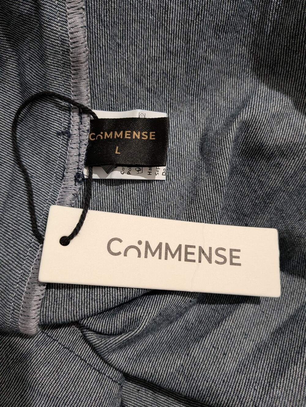 Commense Denim Sleeveless Pleated Mini Dress - Picture 11 of 16